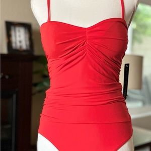Red body suit 95% cotton and 5% Spandex